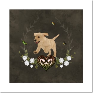 Cute labrador puppy Posters and Art